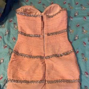 PEACH PINK PROM DRESS